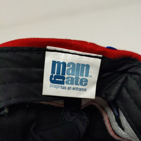 Summit Racing Equipment Strapback Hat Embroidered Logo Black Red Blue - Picture 10 of 10